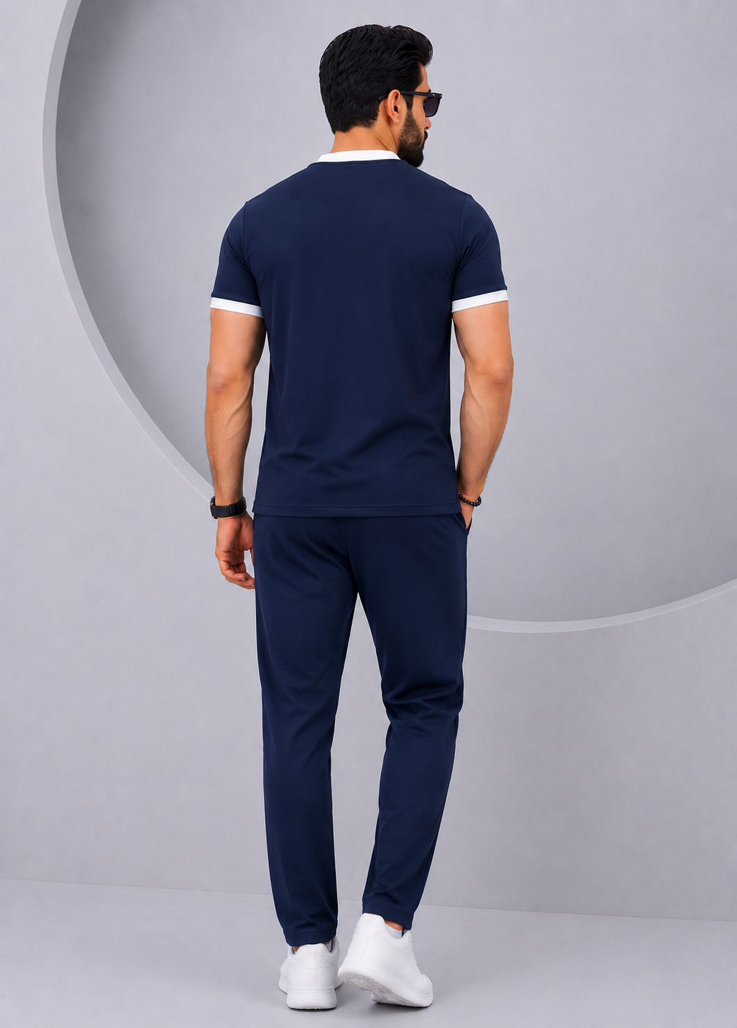 Contrast Quarter-Zip Co-Ord Set