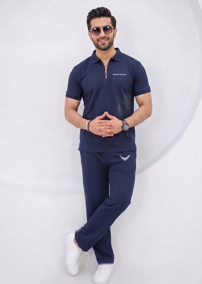Quarter-Zip Polo & Trouser Set