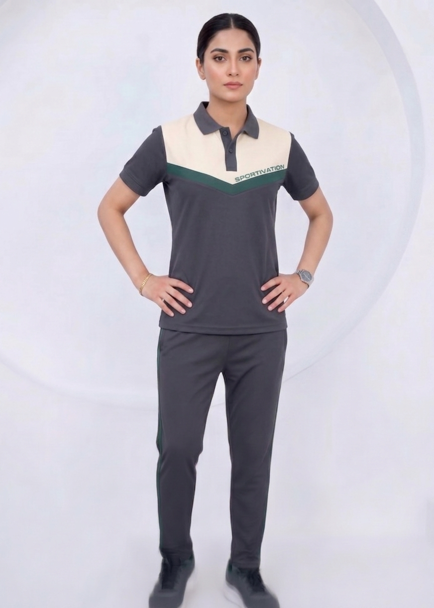 Chevron Polo Summer Tracksuit