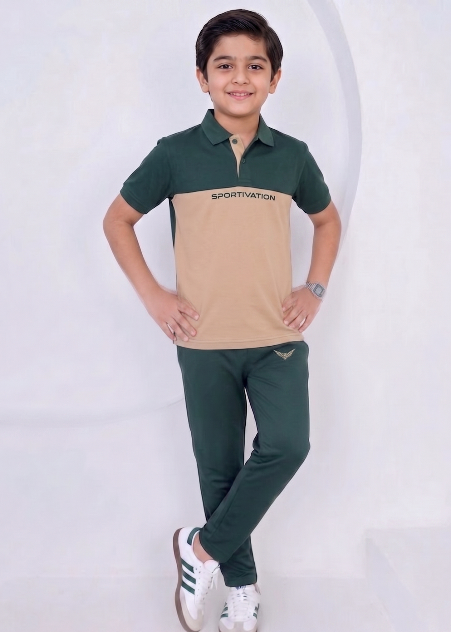Color-Block Polo Summer Tracksuit