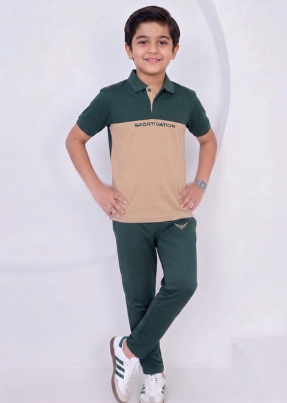 Color-Block Polo Summer Tracksuit