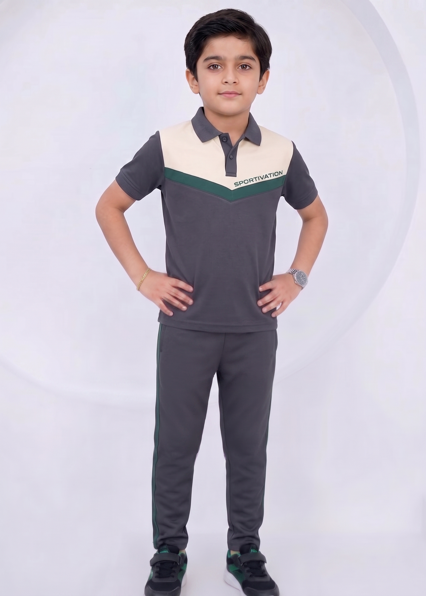 Chevron Polo Summer Tracksuit