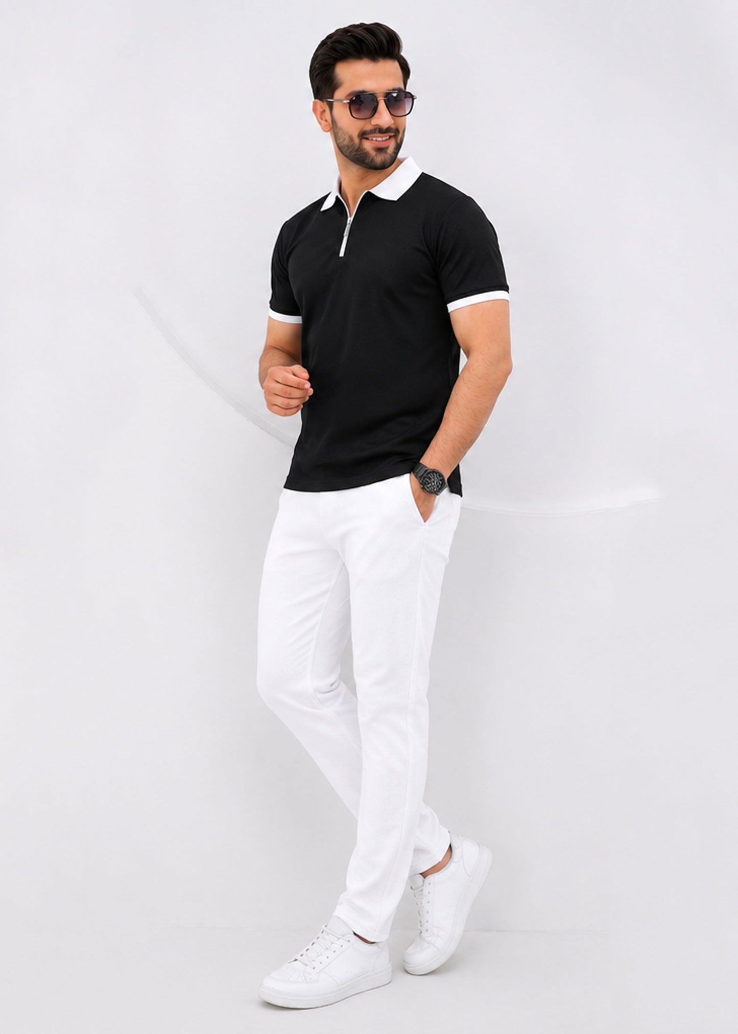 Sportivation Quarter-Zip Set – Black & White