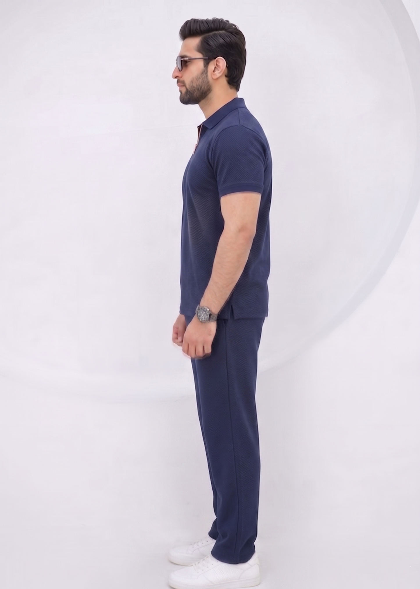 Quarter-Zip Polo & Trouser Set