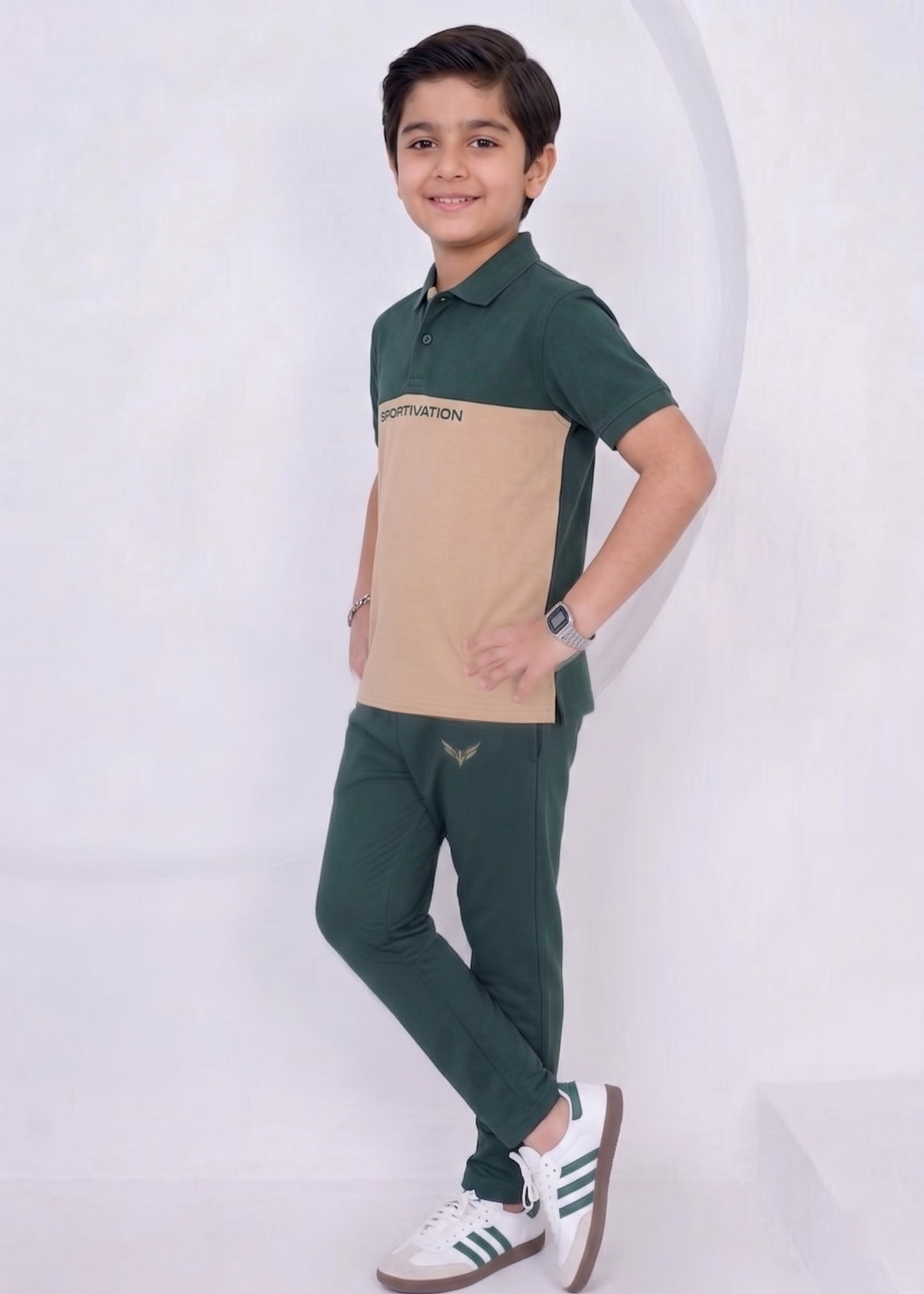 Color-Block Polo Summer Tracksuit